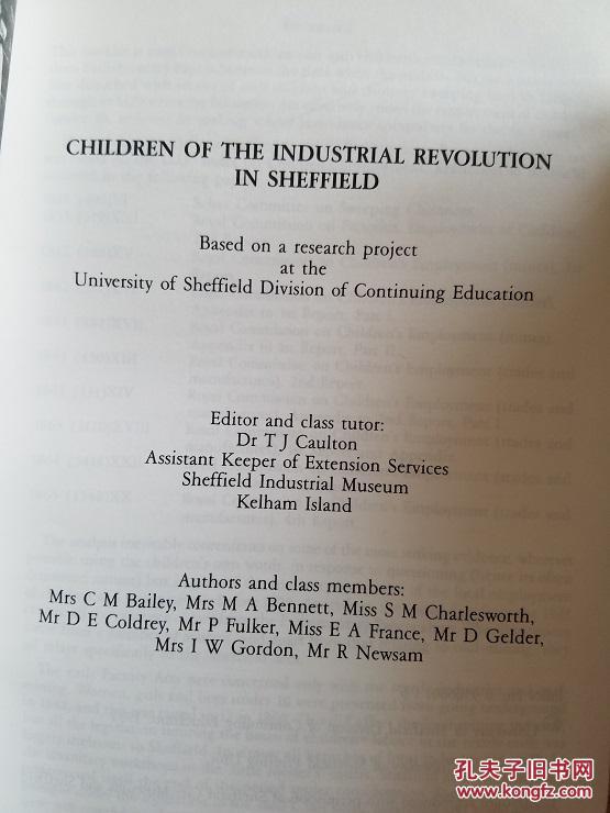 Children of the Industrial Revolution in Sheffield