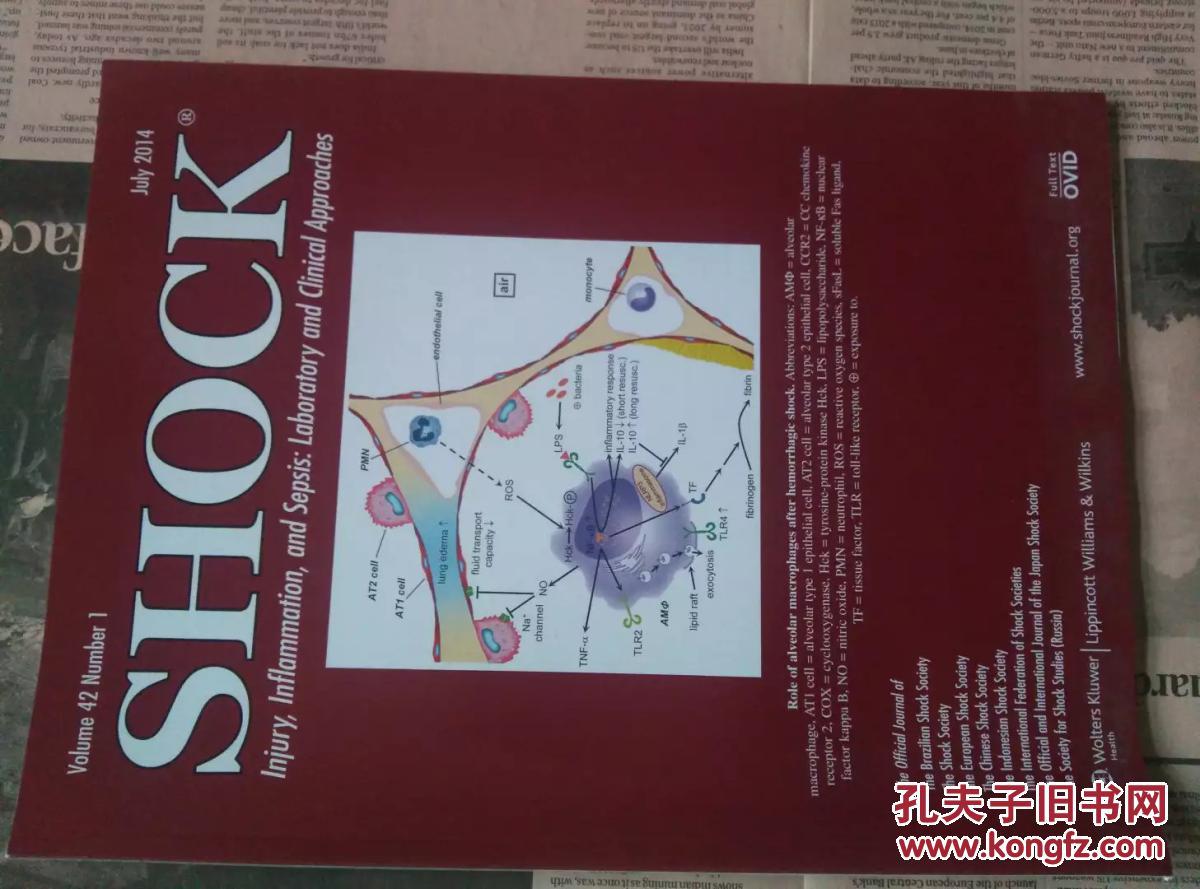 Shock: Injury, Inflammation, and Sepsis: Laboratory and Clinical Approaches醫(yī)學(xué)學(xué)術(shù)期刊2014/7休克：損傷、炎癥和膿毒癥