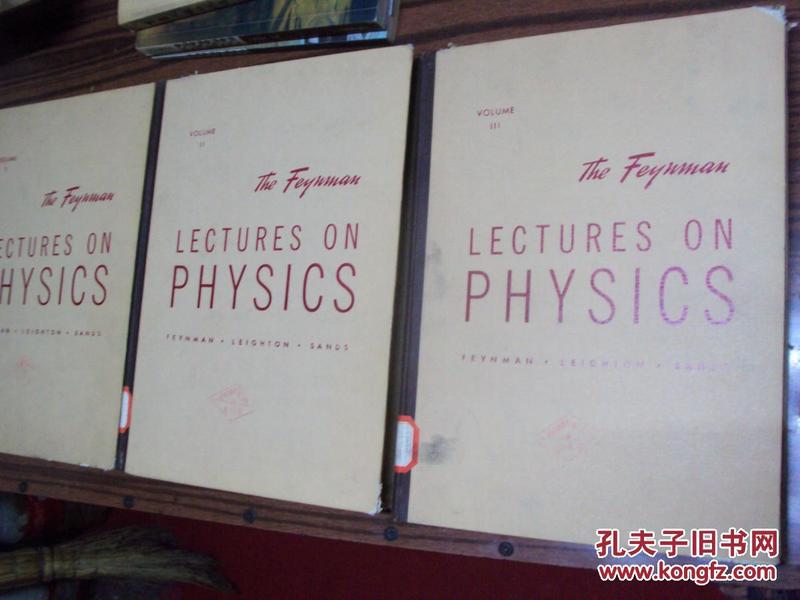 费曼物理学讲义（英文原版，全3册，馆藏书）            （大16开精装本）《80》