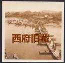 民国老照片，码头用船架起的浮桥,少见影像