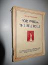 For Whom the Bell Tolls 喪鐘為誰而鳴英文原版 by Ernest Hemingway 英文原版 館藏書 1940年版