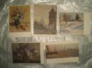 五十年代苏联明信片画片（5张合售）二