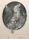 俄罗斯 列昂尼德·斯特罗加诺夫藏书票原作商业之神·赫尔墨斯收藏精品大尺寸