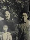 毛泽东和家人在一起   一九四九年，毛泽东和长子毛岸英（右二）、儿媳刘松林（右一）、女儿李讷在北平香山。左一为江青。  74cm*51cm  朋友所赠 真伪自辨