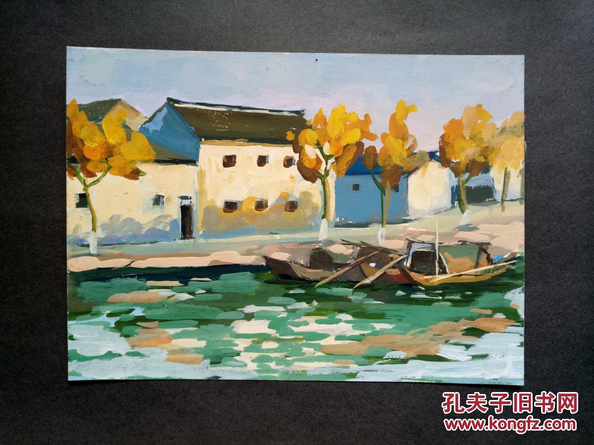 小桥流水人家：水乡同里水粉画