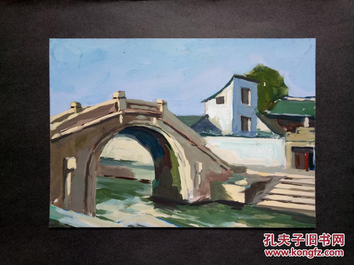 小桥流水人家：水乡同里水粉画