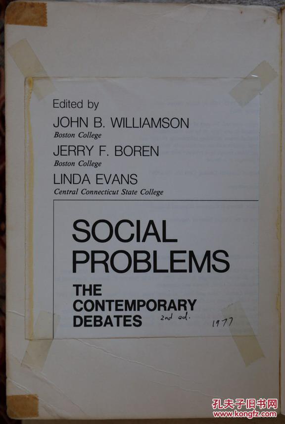 Social problems:the contemporary debates