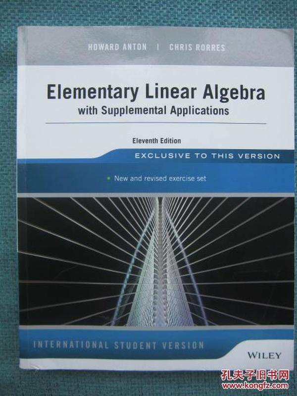 elementary linear algebra with supplemental 11版Howard Anton