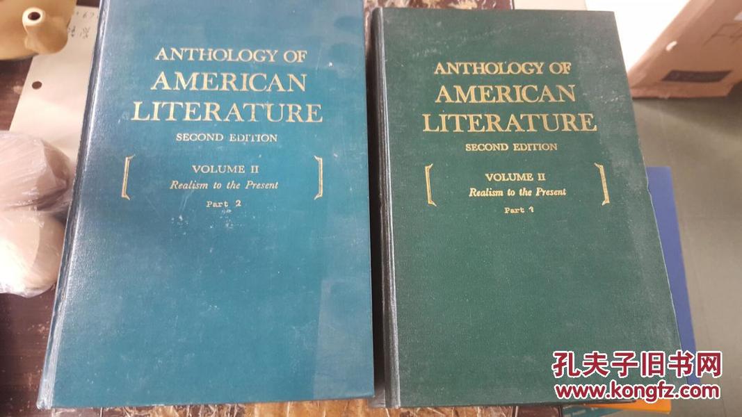 anthology of american literature second edition volume 2 realism to the present part 1.2全两册合 书重2.6公斤