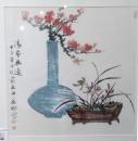 岳明国画《清芬幽远》图