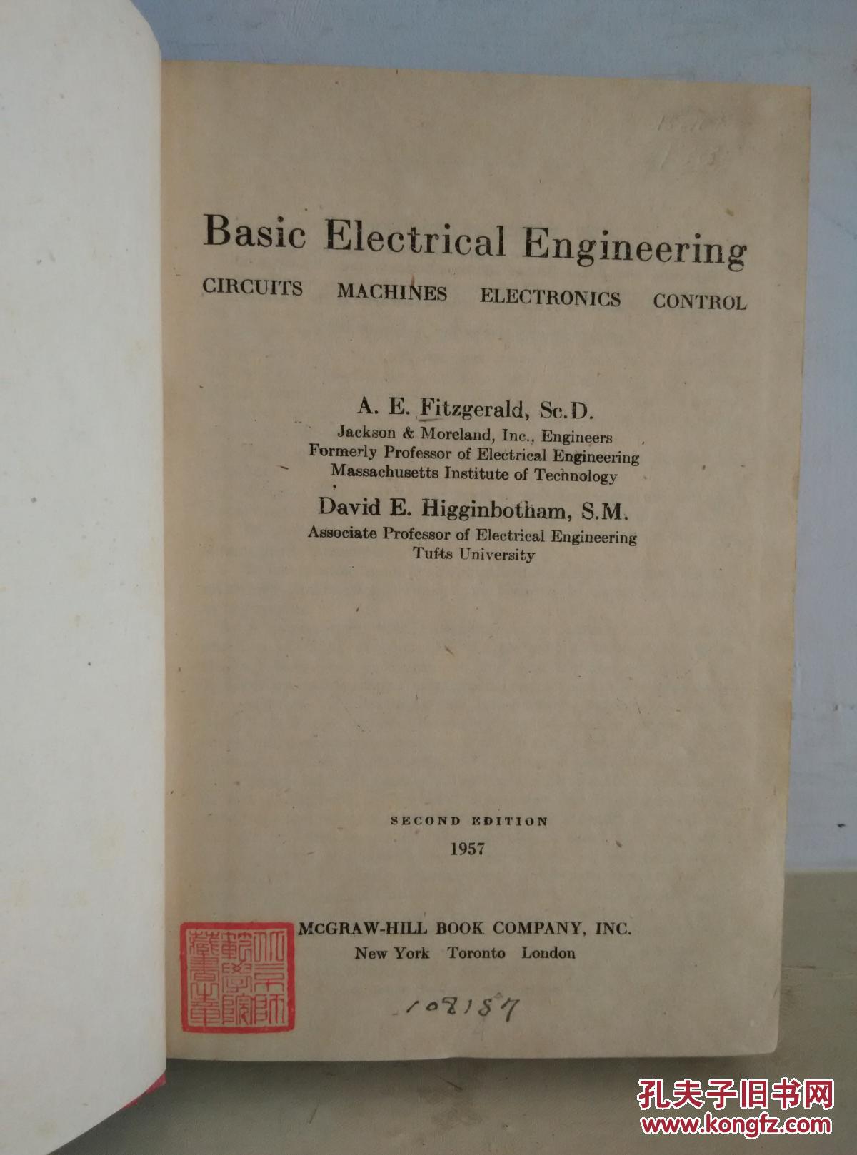 ELECTRICAL AND ELECTRONIC ENGINEERING SERIES   基本电工学原理