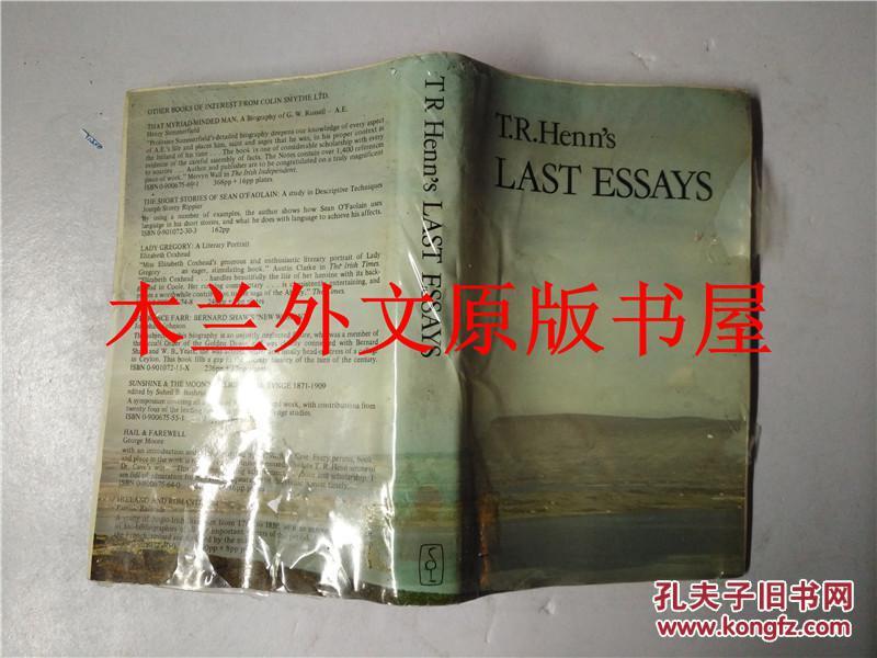 英美法德意等外文原版书LAST ESSAYS/Thomas Rice Henn/COLIN SMYTHE LTD.