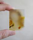 天然奇石马达加斯加海洋玉髓像形图案吊坠挂件牌子饰品收藏品：空
