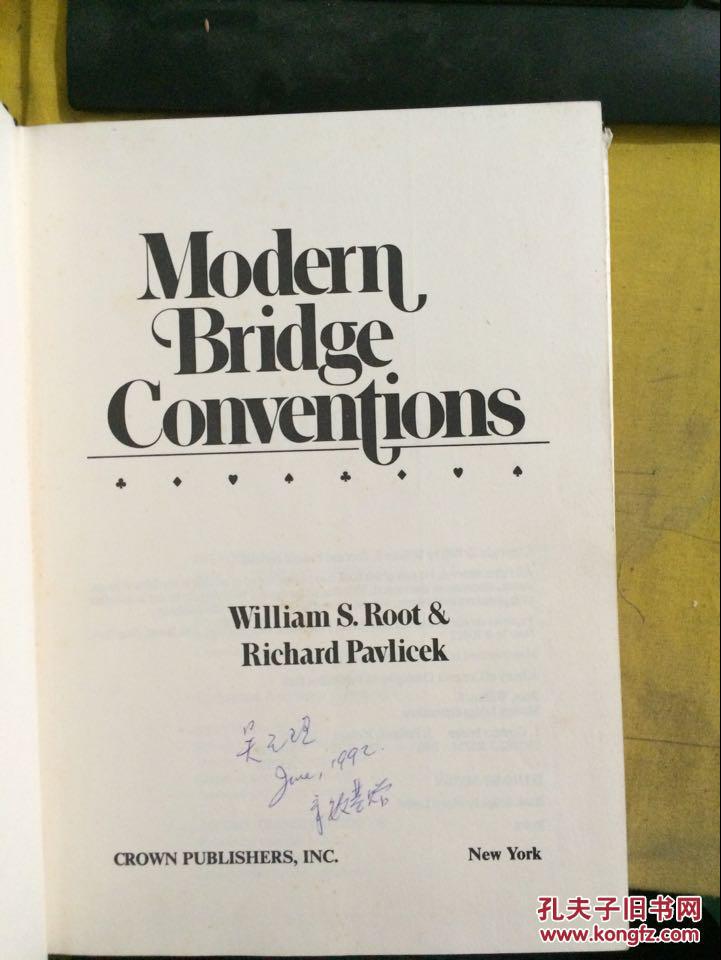 Modern Bridge Conventions 英文原版