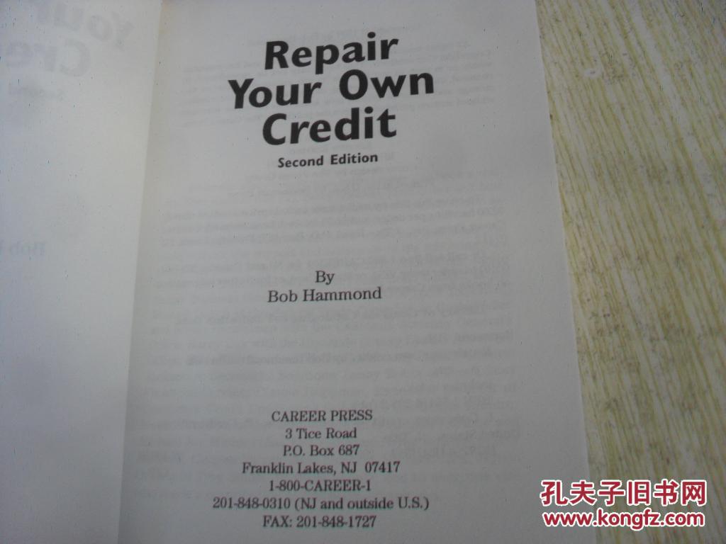 英文        修补你自己的信用      Repair Your Own Credit