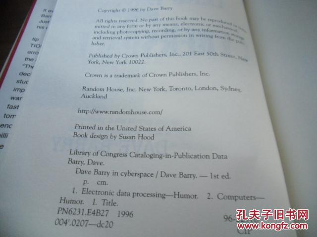 英文 戴夫·巴里（Dave Barry）在网络空间       Dave Barry In Cyberspace