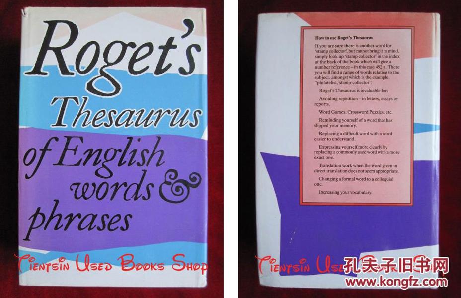 Roget's Thesaurus of English Words and Phrases（货号TJ）