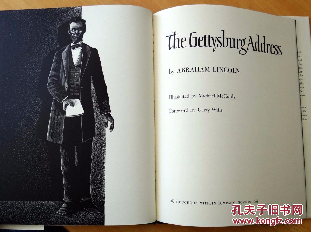 点击查看原图 林肯《葛底斯堡演讲》迈克尔·麦柯迪精美木刻版画, 精装16开