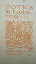 1894年 FRANCIS THOMPSON - POEMS 《弗兰西斯•汤普森诗歌集》罕见精装善本 扉页版画 增补精美插图