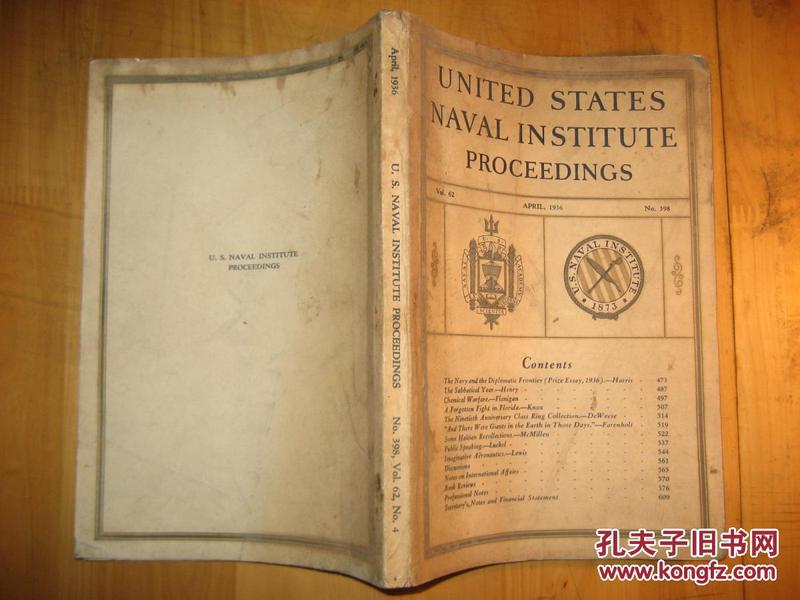 United States Naval Institute Proceedings 美国海军学会报 1936.4