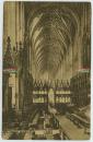 清末或民初同期英格兰最大的教堂之一~~温彻斯特大教堂建筑内景老明信片，英国著名女作家简·奥斯丁亦是安息于此。