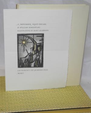 莎士比亚名著《仲夏夜之梦》Mary Grabhorn.版画插图， 1954年出版， 精装带书套