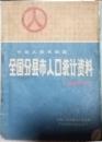 中华人民共和国全国分县市人口统计资料(1986年度)