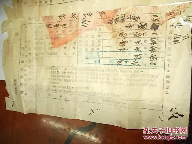 1943年征收田赋通知单