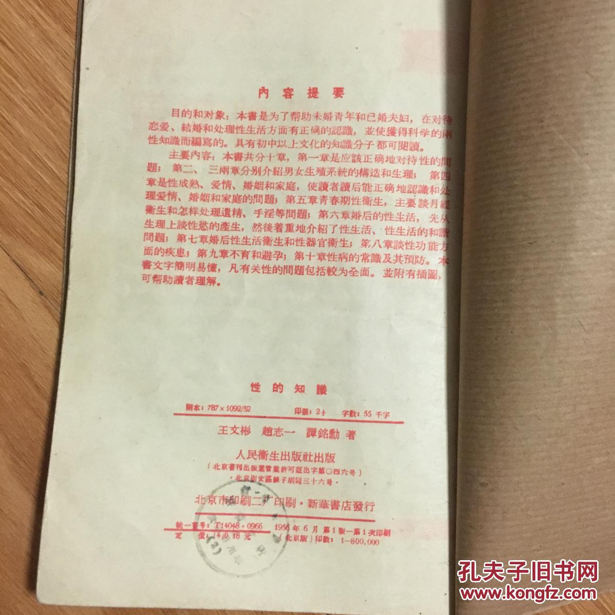 早期《性的知识》1956年版本，内容丰富！