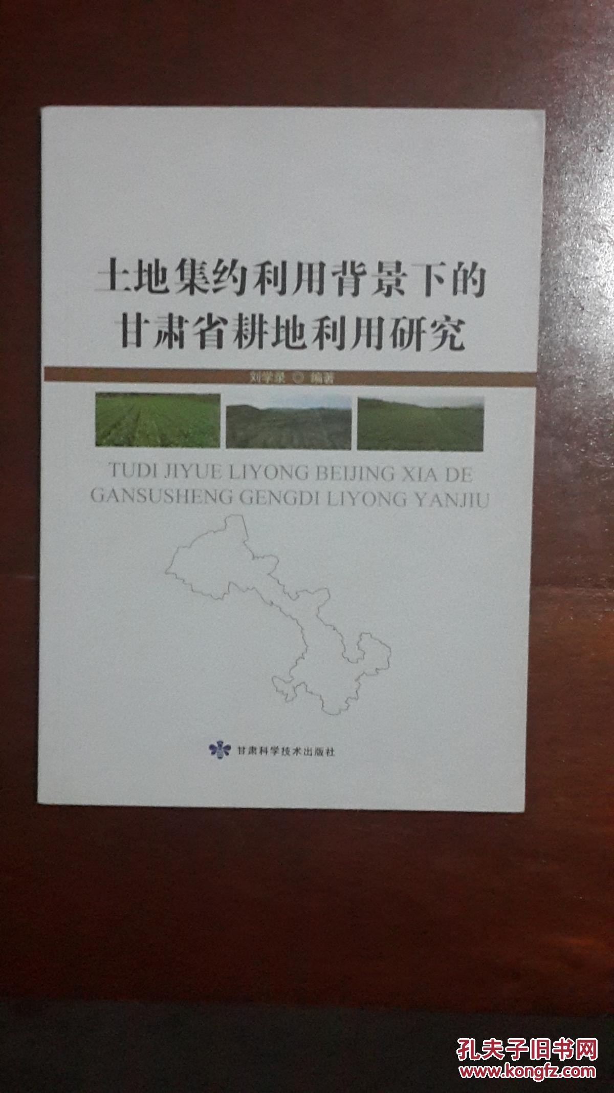 土地集約利用背景下的甘肅省耕地利用研究（16開平裝 僅印1000冊）