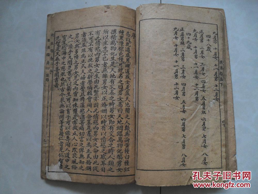 民国禁书之二 男女研究生育指南（上下两册石印本合订图文并茂精美彩色封面）