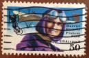 美国邮票1991 美国航空先驱女飞行员哈丽·昆比和布莱里奥飞机 Harriet Quimby 信销邮票