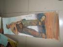 1973年广东兴宁丘灼煌**工人人物画78cm*25cm