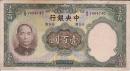 民国纸币四大银行纸币孙像壹百圆民国二十五年印保真包老