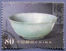 2002-6 ，中国陶瓷-汝窑4-3北宋·碗--早期邮票甩卖--实拍--保真