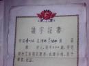 识字证书 1957年  毛主席头像