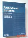 Analytical Letters 分析快报化学生物学医学学术期刊2013/1-3