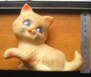 六、七十年代**时期老胶皮玩具小猫咪带底哨 老玩具怀旧收藏