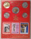 外国硬币外国邮票梵蒂冈币硬币及邮票各5枚 主教圣保罗二世纪念币 圣保罗二世邮票 St. Paul