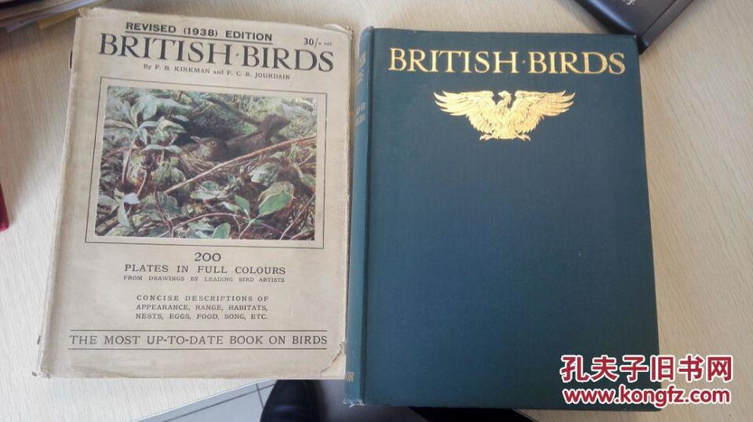 1944年 孔网唯一 大开本带护封精装不列颠鸟类全书  British Birds