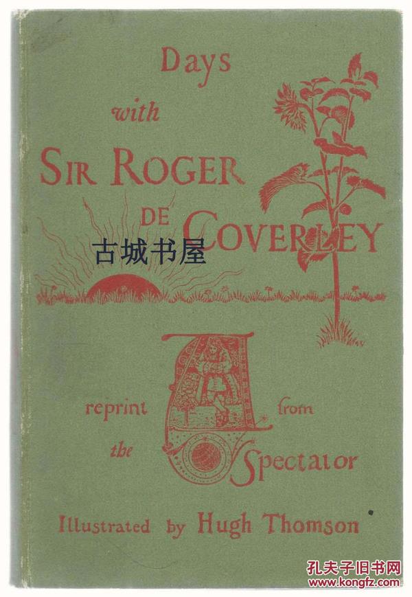 休•汤姆森  著《天使与罗杰德盖莱利爵士 》1892年伦敦出版，精装24开。