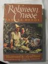 1946年Robinson Crusoe 笛福《鲁滨逊漂流记》 Lynd Ward大量黑白和彩色插图，布面精装，带书衣