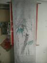 陈连庆 布画一幅 画心尺寸90X42.5