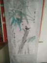 陈连庆 布画一幅 画心尺寸90X42.5