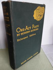 One-Act Plays（Modern Authors.Enlarged）英文原版精装 书内夹一页包括10个内容的稿件请看图片