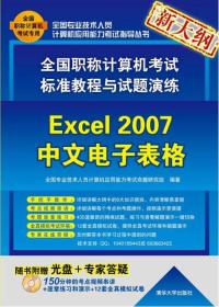 全国职称计算机考试标准教程与试题演练——Excel2007中文电子表格配光盘全国专业技术人员计算机应用清华大学出版社9787302338765