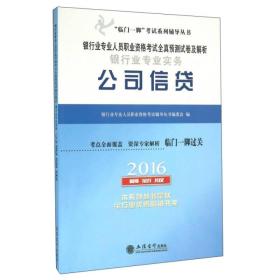 银行业专业实务公司信贷（2016 最新版）