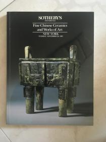 Fine Chinese Ceramics and Works of Art NEW YORK 纽约苏富比1991年拍卖图录 附官方成交表 现货包邮！