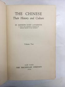 1934年/the chinese their history and culture 中国人的历史文化 /上下两卷全