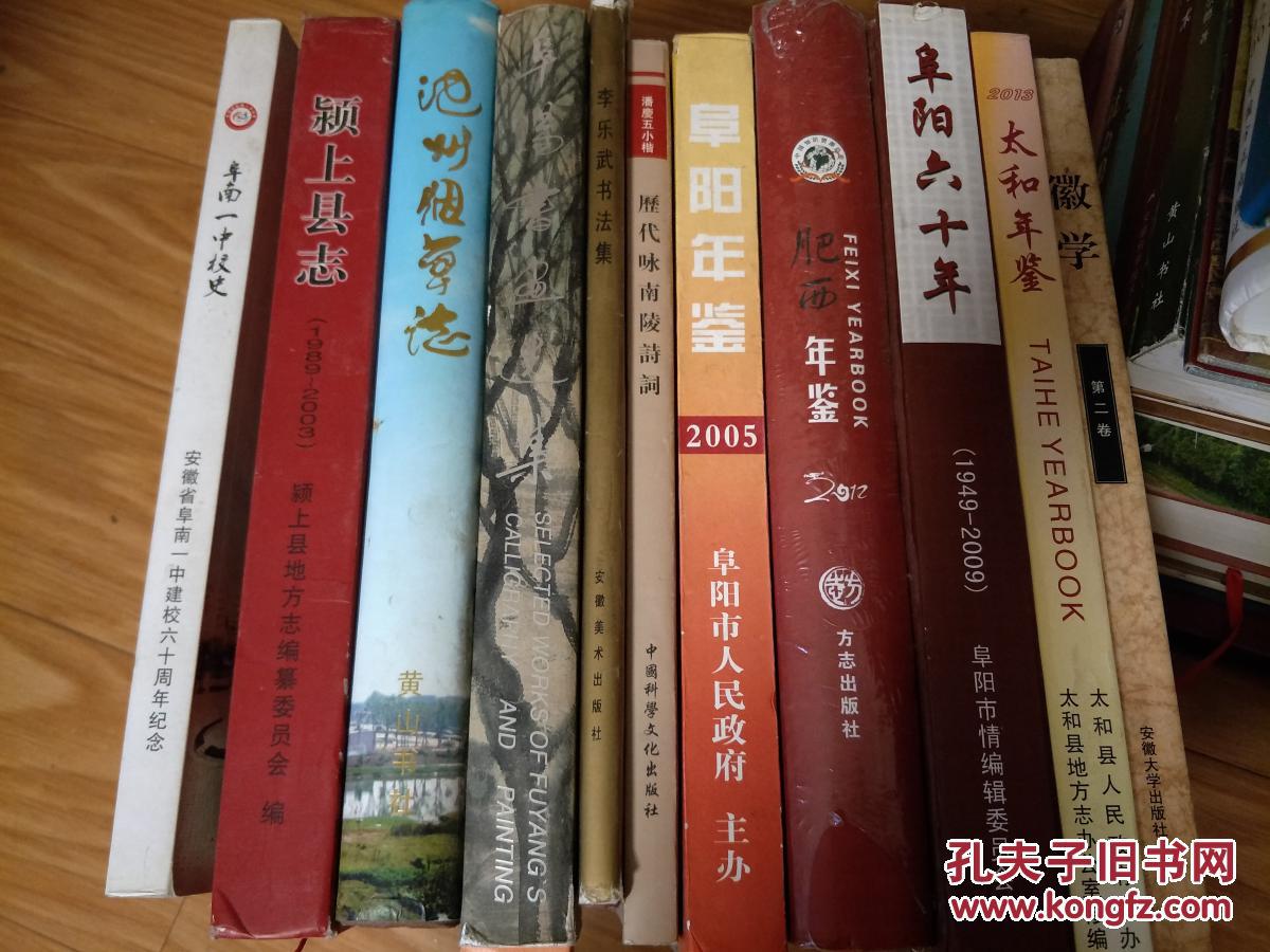 《阜阳书画选集》（大16开精装230页，基本涵盖阜阳所有著名书画名家及政要的作品！）